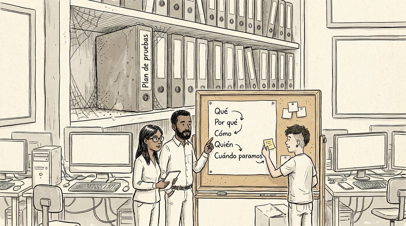 Un plan de pruebas que alguien quiera leer
